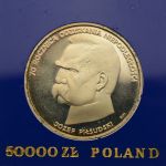 50000 złotych - Józef Piłsudski (lustrzanka)